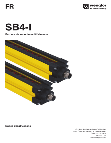 SB4-50IS050C1 | SB4-40IE080C1 | SB4-40IS080C1 | SB4-50IE050C1 | SB4-30IS090C1 | Wenglor SB4-30IE090C1 Safety Light Array Body Protection Mode d'emploi | Fixfr