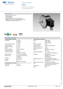 Baumer OG 9 Incremental encoder Fiche technique