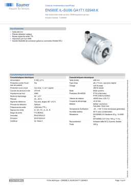 Baumer EN580E.IL-SU06.GA1T1.02048.K Incremental encoder Fiche technique