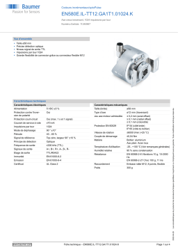 Baumer EN580E.IL-TT12.GA1T1.01024.K Incremental encoder Fiche technique