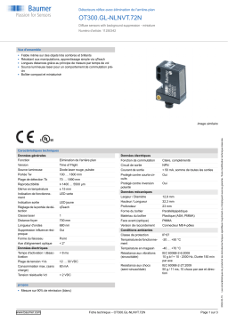 Baumer OT300.GL-NLNVT.72N Diffuse sensor Fiche technique