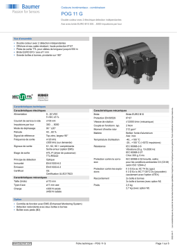 Baumer POG 11 G Incremental encoders - combination Fiche technique