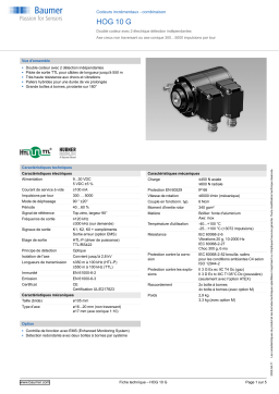 Baumer HOG 10 G Incremental encoders - combination Fiche technique