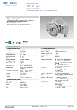 Baumer POG 10 - stainless steel Incremental encoder Fiche technique