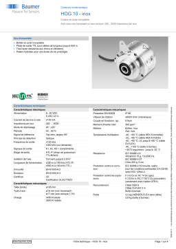 Baumer HOG 10 - stainless steel Incremental encoder Fiche technique