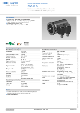 Baumer POG 10 G Incremental encoders - combination Fiche technique