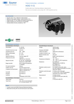 Baumer HOG 11 G Incremental encoders - combination Fiche technique