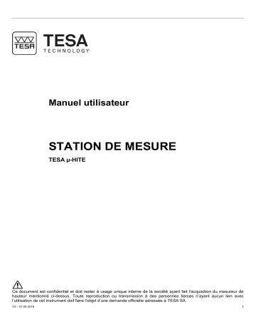 Tesa Technology MU-HITE Manuel utilisateur | Fixfr