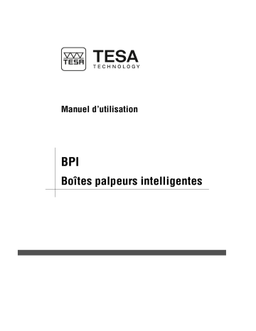 Tesa Technology BPI Manuel utilisateur | Fixfr