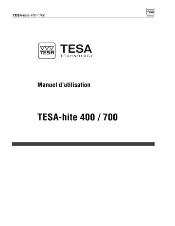 Tesa Technology HITE 400/700 Manuel utilisateur | Fixfr