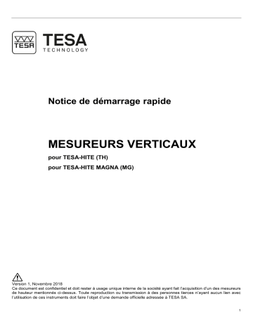 Tesa Technology HITE 2019 Manuel utilisateur | Fixfr