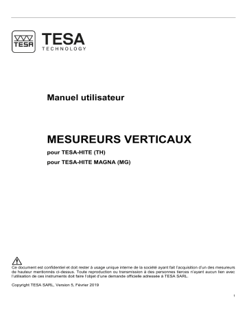 Tesa Technology HITE 2019 Manuel utilisateur | Fixfr