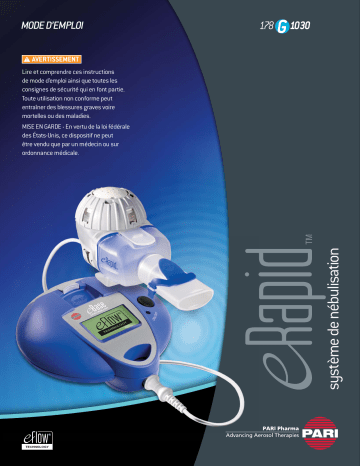 Pari eRapid Nebulizer System Mode d'emploi | Fixfr