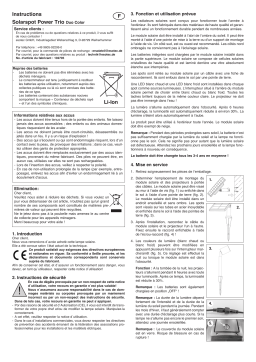 esotec 102705 Solar Premium Strahler PowerTrio aus Edelstahl Mode d'emploi