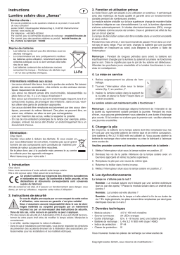 esotec 102392 Solar Feuerstelle Ilamas Mode d'emploi