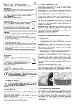 esotec 102434 Solarkugel-Set Kristallzauber Mode d'emploi