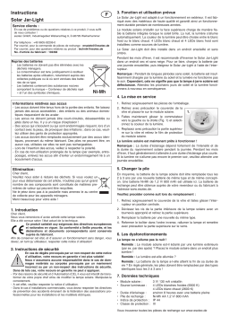 esotec 102368 Solar Laternenleuchte Rustica aus Metall Mode d'emploi