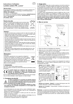 esotec 102761 Solar Wandleuchte Lucca Mode d'emploi