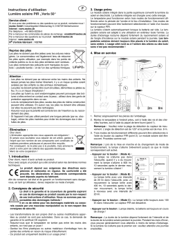 esotec 102760 Moderne Solar-Wegeleuchte Verla 50 cm Mode d'emploi