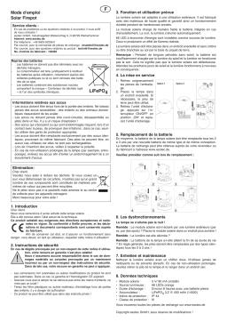 esotec 102365 Solar Feuerschale Mode d'emploi