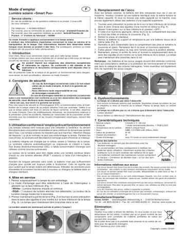 102089 | esotec 102090 Solar Wege-Markierungsleuchten SmartPuc 8er Set Mode d'emploi | Fixfr