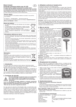 esotec 102166 Solar Premium Lichterkette Mode d'emploi