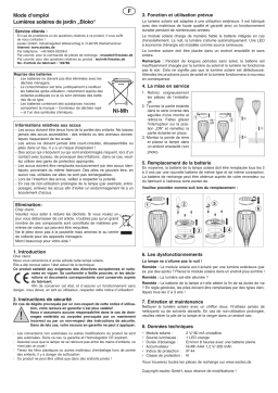 esotec 102780 Solar Gartenleuchten 4er-Set Bioko Mode d'emploi