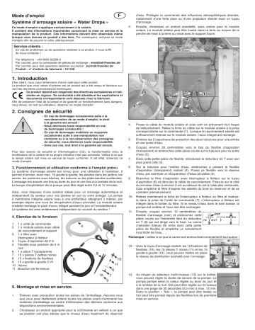 esotec 101100 Solar Bewässerungsset WaterDrops Mode d'emploi | Fixfr