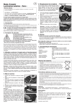 esotec 102162 Dekoratives Solarleuchten 2er Set Sara Mode d'emploi