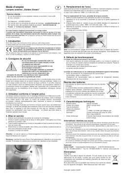 esotec 102312 Solar Steckleuchten Golden Balls 2er Set Mode d'emploi