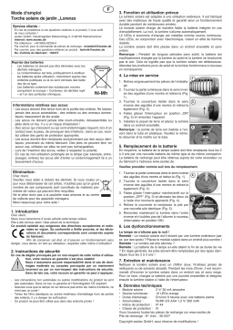 esotec 102315 Solarfackel Lorenzo im 3er-Set Mode d'emploi