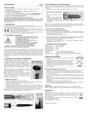 esotec 102064 Solar Leuchtstäbe Twin 2er Set Mode d'emploi | Fixfr