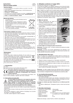 esotec 102190 Solar Lichternetz Mode d'emploi