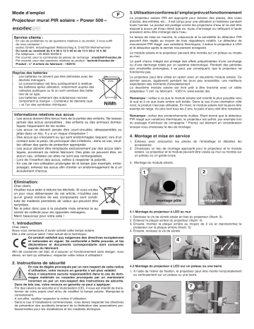 esotec 102510 Solar Strahler HighPower 500 Mode d'emploi | Fixfr