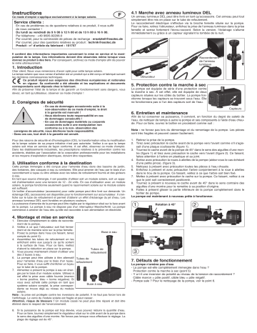 101773 | 101757 | esotec 101774 Solar Teichpumpenset Napoli LED Mode d'emploi | Fixfr