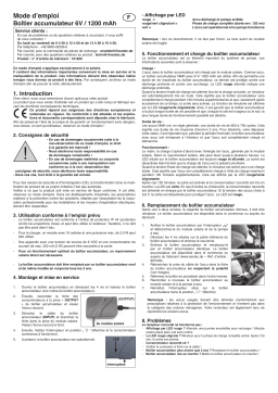 esotec 101820 Akkubox 6V 1200mAh Mode d'emploi
