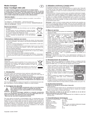 esotec 102164 Beleuchtetes Juteseil Mode d'emploi | Fixfr