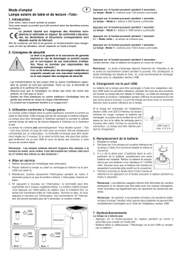 esotec 102589 Extrahelle Tisch- und Leseleuchte Talo, dimmbar Mode d'emploi