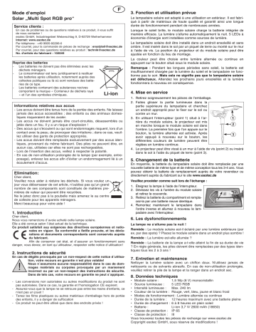 esotec 102049 Solar-Bodenstrahler Multi-Spot Mode d'emploi | Fixfr