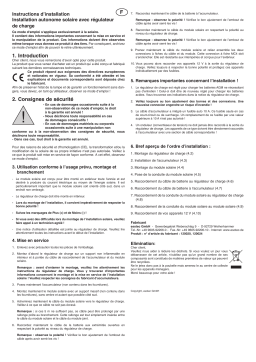 esotec 120024 Solar Inselanlage 50Wp 12V Mode d'emploi