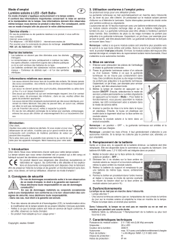 esotec 102185 Solar Deko-Lichterkette Mode d'emploi