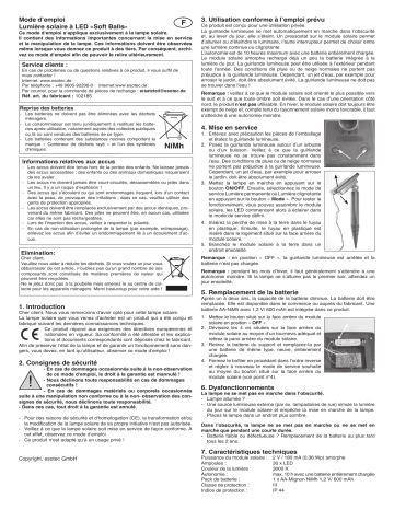 esotec 102185 Solar Deko-Lichterkette Mode d'emploi | Fixfr