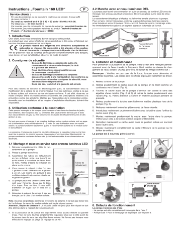 esotec 101988 Einzelpumpe Fountain 160 LED Professional Mode d'emploi | Fixfr