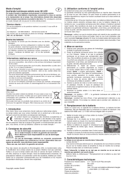 esotec 102168 Solar Premium Lichterkette Mode d'emploi