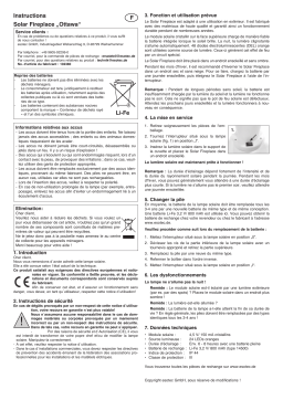 esotec 102380 Rostfarbene Solar Feuerstelle Ottawa Mode d'emploi