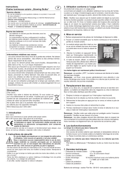 esotec 102188 Solar Deko-Lichterkette Mode d'emploi