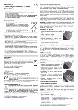 esotec 102387 Solar Deko Gießkanne Mode d'emploi