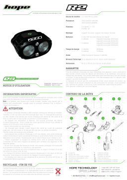 HOPE R2 LED Manuel utilisateur