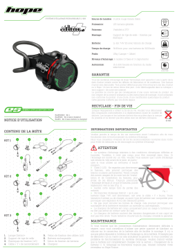 HOPE District Plus Rear Manuel utilisateur