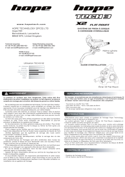 HOPE Tech 3 X2 Flatmount Mode d'emploi